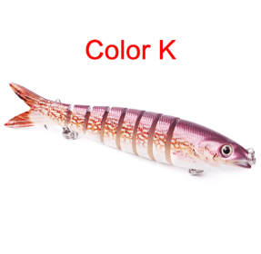 Pike Fishing Lures Artificial Multi Jointed Sections Hard Bait Trolling Pike Carp Fishing Tools (Option: K)