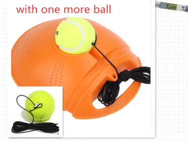 Senior Single Tennis Training Base And Tennis Ball Seat (Option: Orange with 1 more ball)