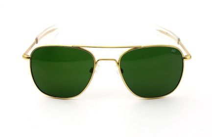 Pilot Glasses for Men (Option: Gold green piece)