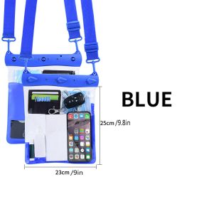 Waterproof Shoulder Bag; Crossbody Dry Bag For Touch Screen Phone Car Key; Outdoor Equipment For Beach Pool Diving Snorkeling Drifting (Color: Blue)